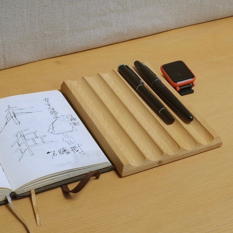 Hinoki Pen Holder - Pen & Pencil Holders - Wood 