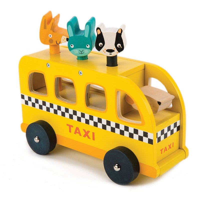 歡樂動物計程車 - 寶寶/兒童玩具/玩偶 - 木頭 