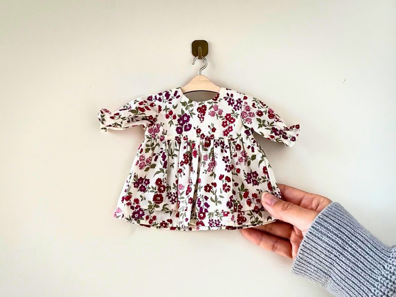 長袖ワンピース ライトベージュ ぬいぐるみ服 - 寶寶/兒童玩具/玩偶 - 棉．麻 多色