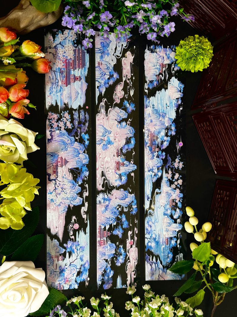 青花覽勝 PET 紙膠帶 白墨貝殼光 10米卷 - 紙膠帶/和紙/PET - 塑膠 多色