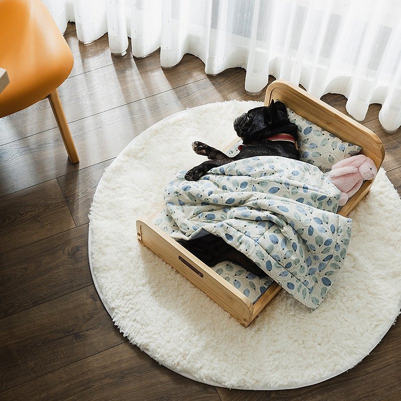 Natural Wood Pet Bed - M - Bedding & Cages - Wood Brown