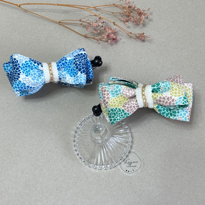 日式綻芒 | 雙層結相交夾 | 香蕉夾 - 髮夾/髮圈 - 棉．麻 多色