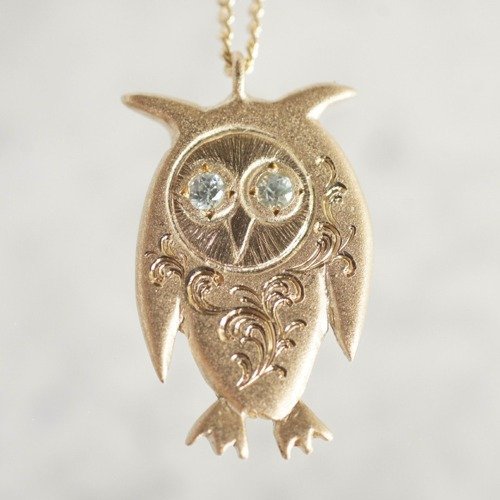 Owl pendant{P026K10}