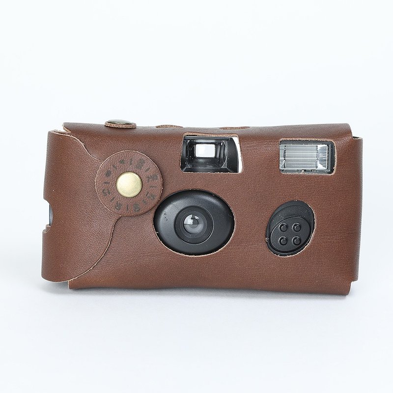 使い捨てカメラのレザーケース　使い捨てカメラ　FUJIの写ルンです用  /ダークブラウン - 相機/拍立得/底片相機 - 真皮 咖啡色