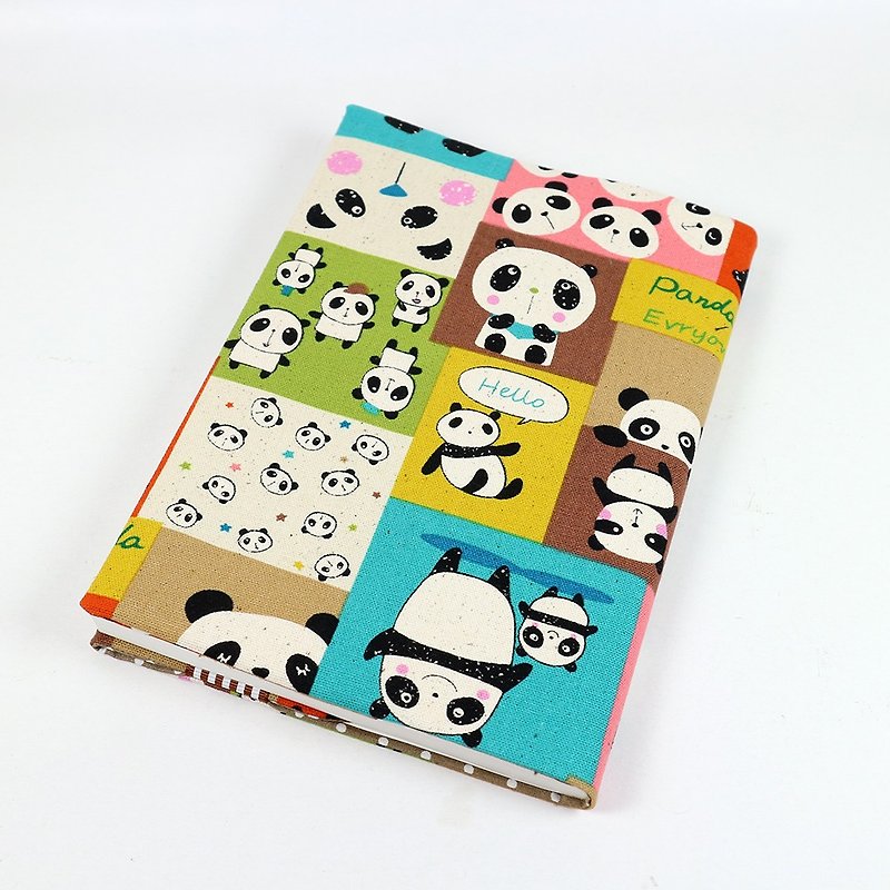 A5 Adjustable Mother's Handbook Cloth Book Cover - Classic Red Panda (Coffee) - สมุดบันทึก/สมุดปฏิทิน - ผ้าฝ้าย/ผ้าลินิน สีนำ้ตาล