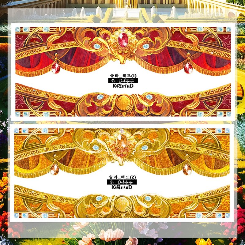 Debutante Curtain Head Stickers (7colors) - Stickers - Paper Multicolor