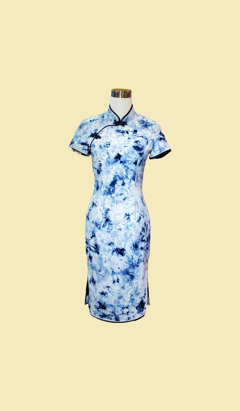 Vintage Qipao Cheongsam Retail Dress - Qipao - Cotton & Hemp Multicolor