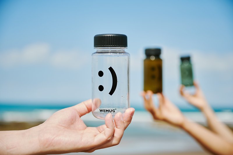 smileボトル透明タイプセットor単品  3色 耐熱 安心BPAフリー エコボトル ホットアイス - 水筒・タンブラー・ピッチャー - プラスチック 多色