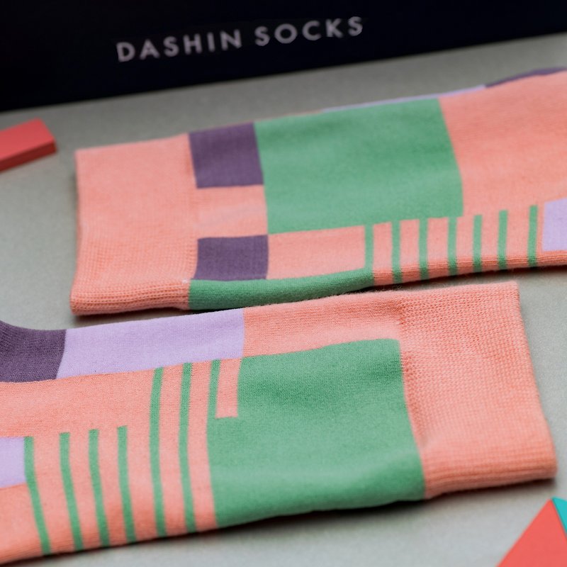[Valentine's Day Gift Box] DashinSocks whimsical series house couple hundred - Socks - Cotton & Hemp Multicolor
