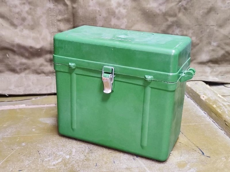 Soviet ID-1 Dosimeter Box. USSR Ammo Box Vintage Military ID-1 Storage Box - Storage - Plastic 