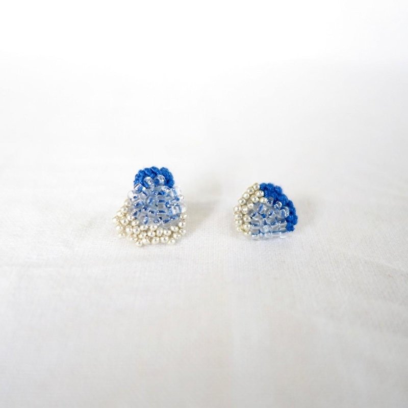 雪解けd - 耳環/耳夾 - 其他材質 藍色