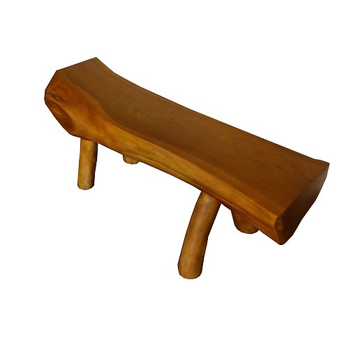 吉迪市 JatiLiving 【吉迪市100%全柚木家具】EFACH017A1 柚木樹幹造型條凳 長凳