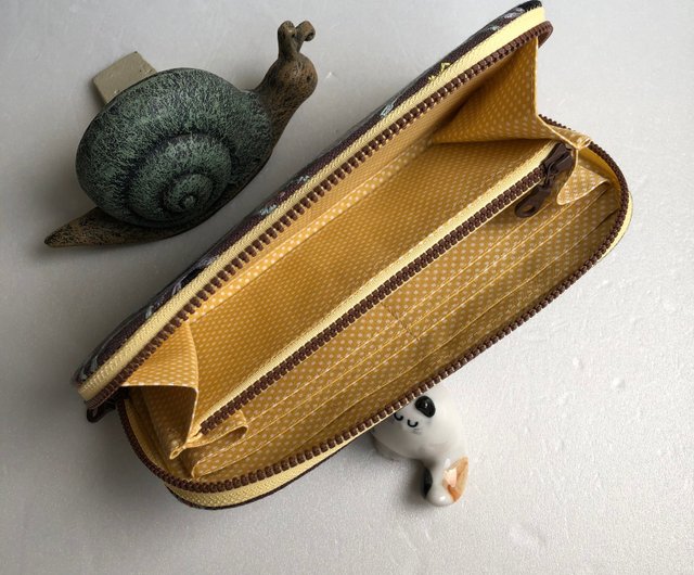 minä 皆川明刺繍リネン[蝶-シアンブルー/ココア底/米底]-ロング