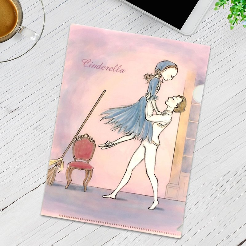 Yizhike Ballet | Cinderella A5 Ballet Folder - Folders & Binders - Plastic Pink