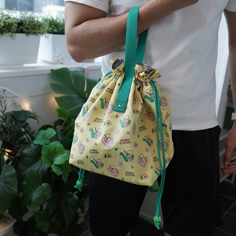 JOGUMAN-Belt Lunch Bag (Lemon Flower Style) - กล่องข้าว - วัสดุอื่นๆ 