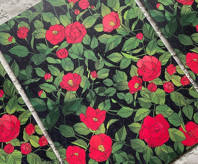 椿の花ラッピングペーパー A4 デザインペーパー(ダミ)ギフト 椿の花ラッピングペーパー A4 デザインペーパー(ダミ)ギフト