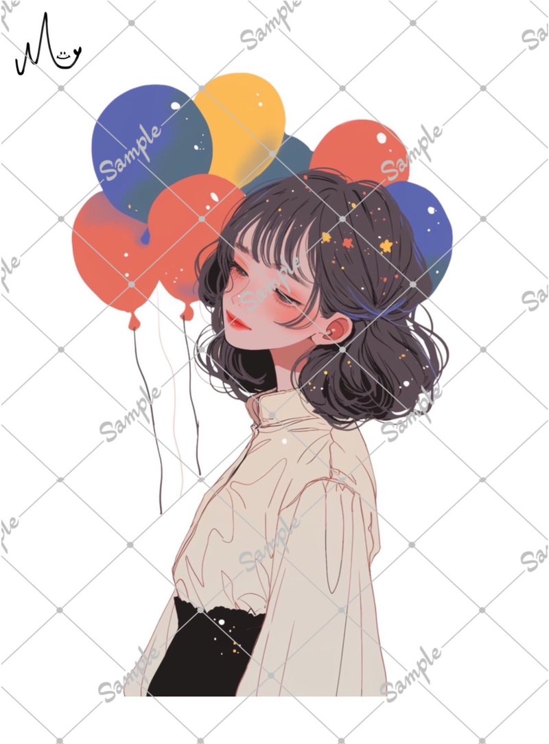 オリジナル人物ステッカー - 貼紙 - 紙 