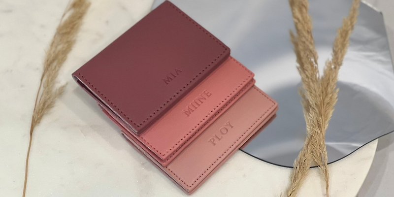 personalized card holder  free embossing 18 available colors - Card Holders & Cases - Faux Leather 