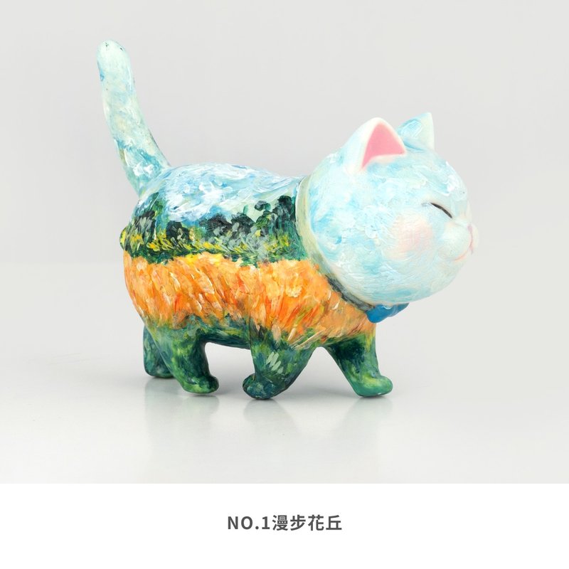 名畫水彩手繪貓咪公仔【名畫系列】 - 擺飾/家飾品 - 塑膠 多色