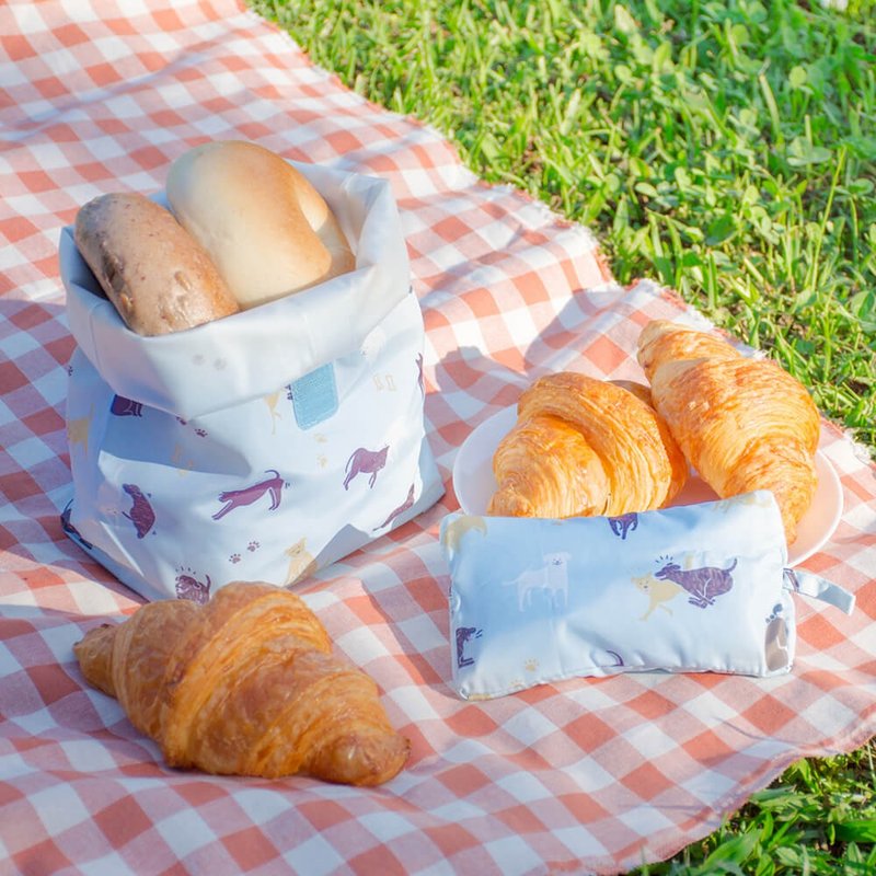 好日子 | Pockeat環保食物袋(小食袋)-相信動物 - 便當盒/食物袋 - 塑膠 藍色