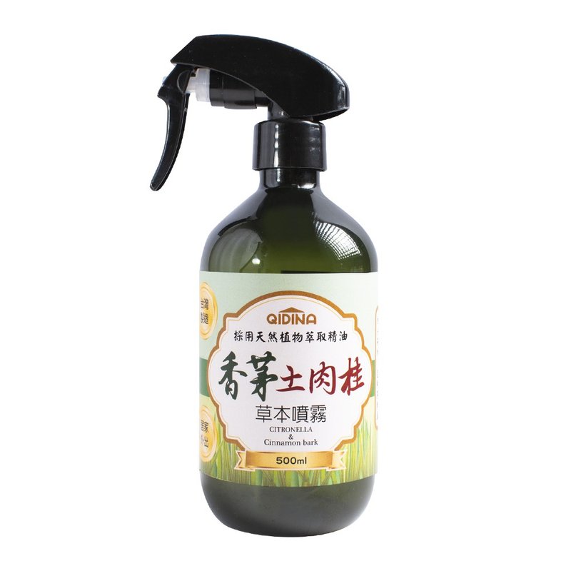 QIDINA 1入組 天然草本香茅土肉桂噴霧/拖地水 大容量 500ml - 香氛/精油/擴香 - 其他材質 白色