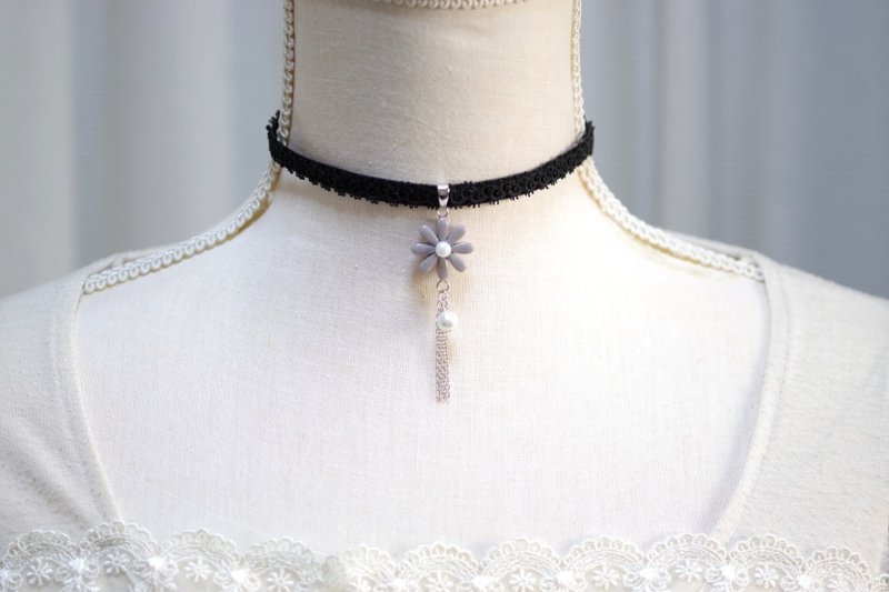 Resin Art Square Pendant Deep in the Night Darkness - Necklaces - Resin Gray