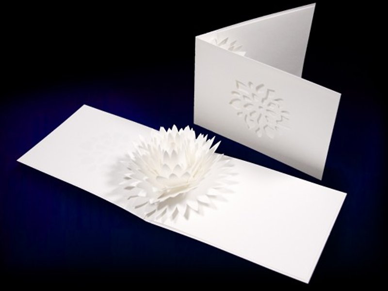 Flower lover pop-up greeting card <Dahlia> for birthday, wedding, Mother's Day, graduation, celebration, anniversary - การ์ด/โปสการ์ด - กระดาษ 