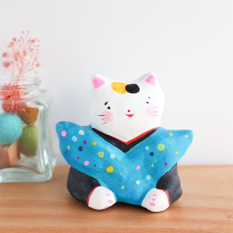 猫の福助 - 擺飾/家飾品 - 黏土 