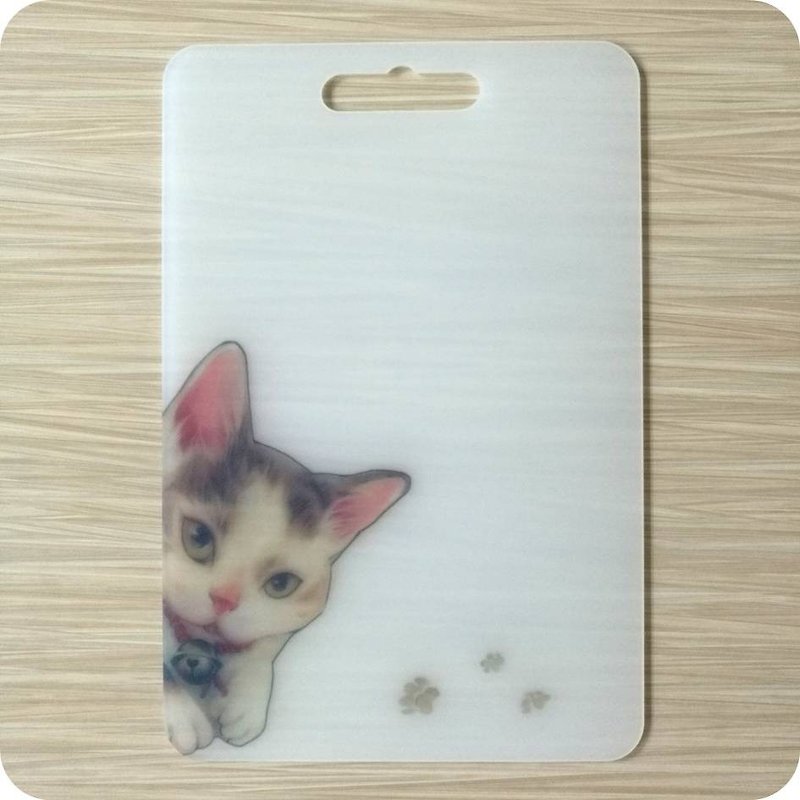 Creative chopping board plastic cutting board stray cat design kitchen kitchen supplies camping tableware Wenchuang gift - Cookware - Plastic Multicolor