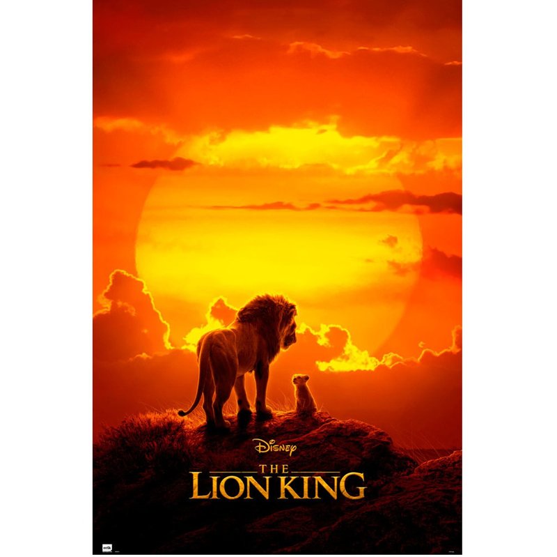 【Disney】The Lion King Mufasa/Simba (Father and Son in the Sunset) Import Poster - Posters - Other Materials Multicolor