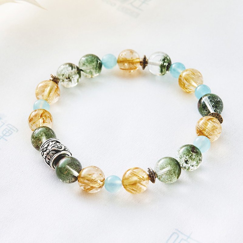 Fortune Success Men's Bracelet -  (Consecration included) Wealth Luck - สร้อยข้อมือ - เครื่องเพชรพลอย สีเขียว