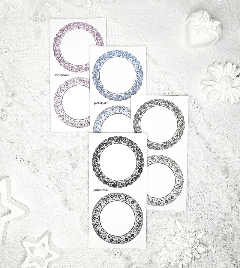 flower lace frame - 其他 - 紙 白色