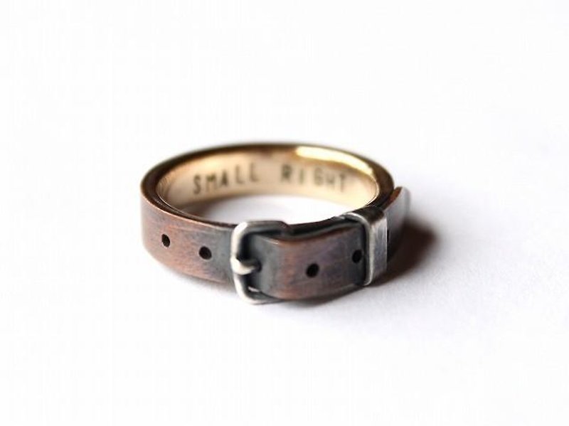 皮帶指環　br.ver(黃銅) - 戒指 - 其他金屬 咖啡色