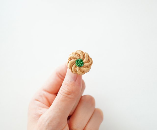 受注制作】ビーズ刺繍のクリスマスクッキーブローチ&ピンバッジ3