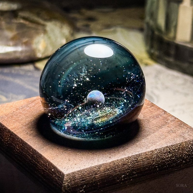 銀河の煌めき　宇宙のミニガラスマーブル - 擺飾/家飾品 - 玻璃 藍色
