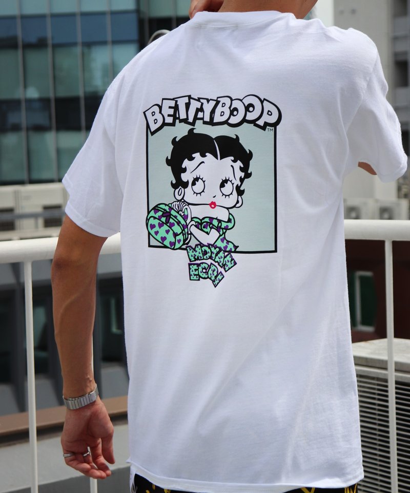 moyan×Betty Boop collaborration T-shirts - 女 T 恤 - 棉．麻 白色