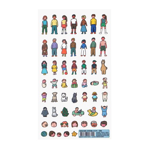 zero per zero 臺灣代理 Diary Sticker People 手帳裝飾貼紙 / 人們