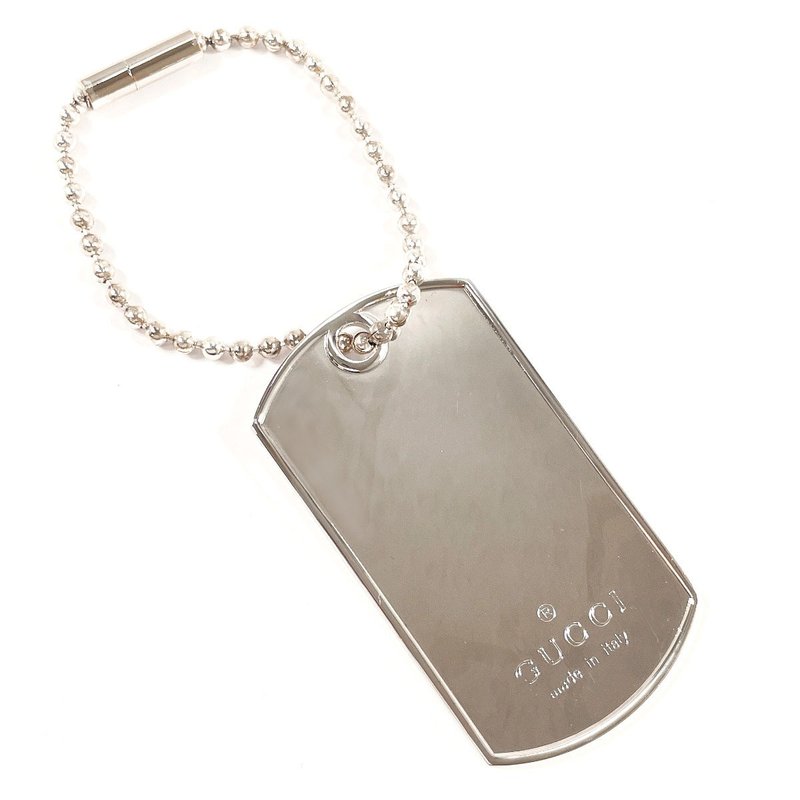 【日本直送 中古美品】グッチ GUCCI キーホルダー ドッグタグ ボールチェーン チャーム シルバー925 新品仕上げ済み ユニセックス - 鑰匙圈/鑰匙包 - 純銀 銀色