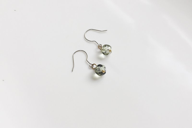 Melon bomb single brass earrings - Earrings & Clip-ons - Other Metals Green