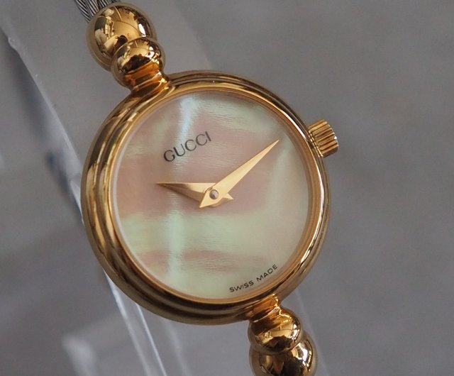 GUCCI shell bangle watch gold Silver vintage - Shop OLIM VINTAGE