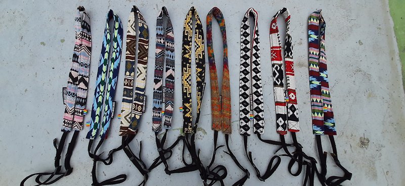 AMIN'S SHINY WORLD Totem Handmade Ethnic Style Camera Strap. Mobile Phone Strap. Pouch Shoulder Strap - ขาตั้งกล้อง - ผ้าฝ้าย/ผ้าลินิน หลากหลายสี