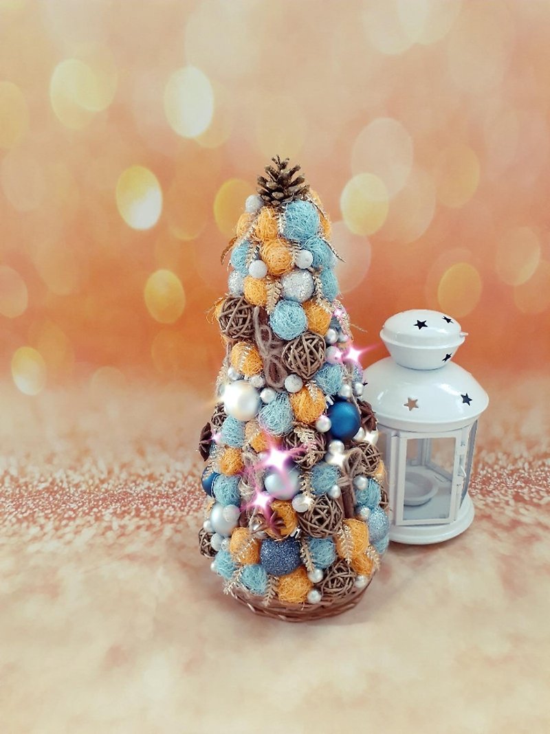 Small table Christmas tree, Reception desk Christmas tree, Christmas decoration - Items for Display - Other Materials Orange