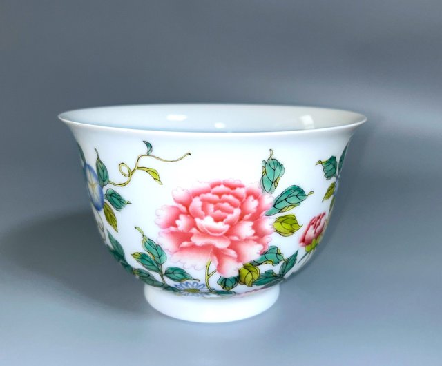 清雍正粉彩四季花卉紋茶碗藏家會｜碗人氣榜- Pinkoi