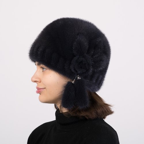 FurStyleUA Mink fur hat for women winter style fashion luxury 100% real fur mink warm hats