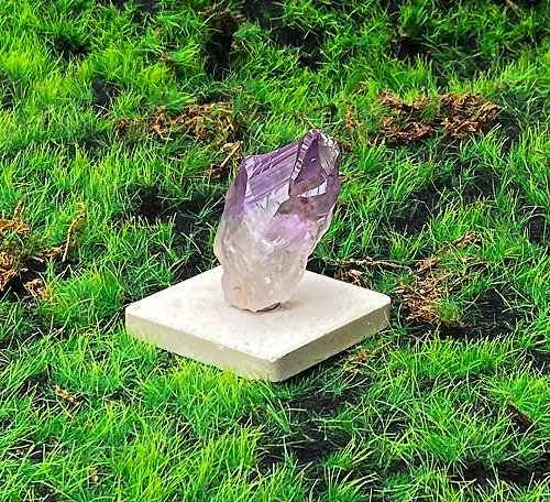 Rainbow Crystal 能量擺飾-天然冰透夢幻紫晶骨幹 紫水晶 招財 智慧 開運 快速出貨