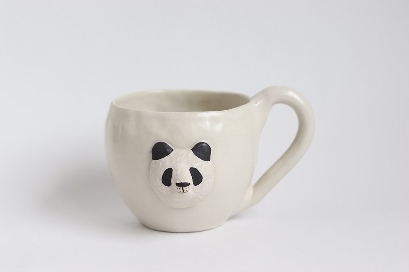 動物マグカップ　パンダ【受注生産】 - 陶芸/ガラス - 陶器 ホワイト