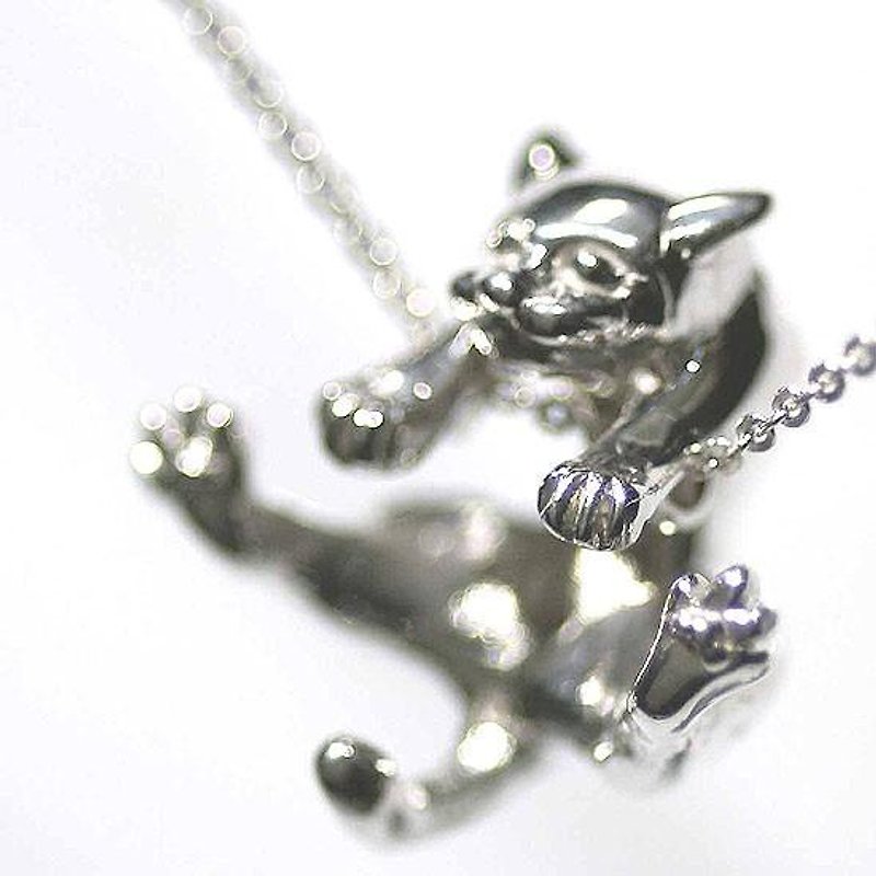 Mischief cat Pendant - 項鍊 - 其他金屬 銀色