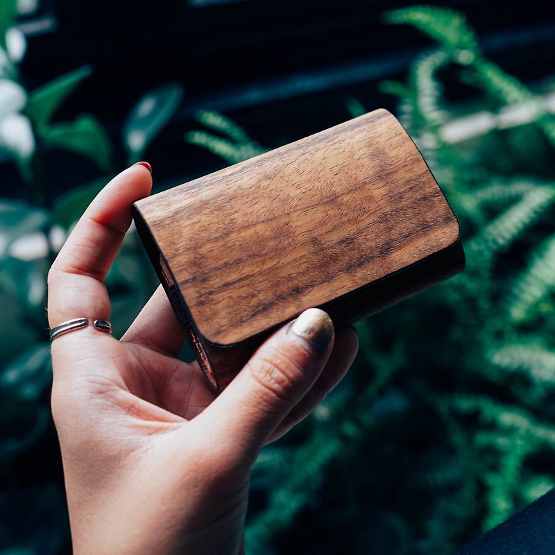 【TREETHER】 Teak Name Card Case - Card Holders & Cases - Wood Yellow