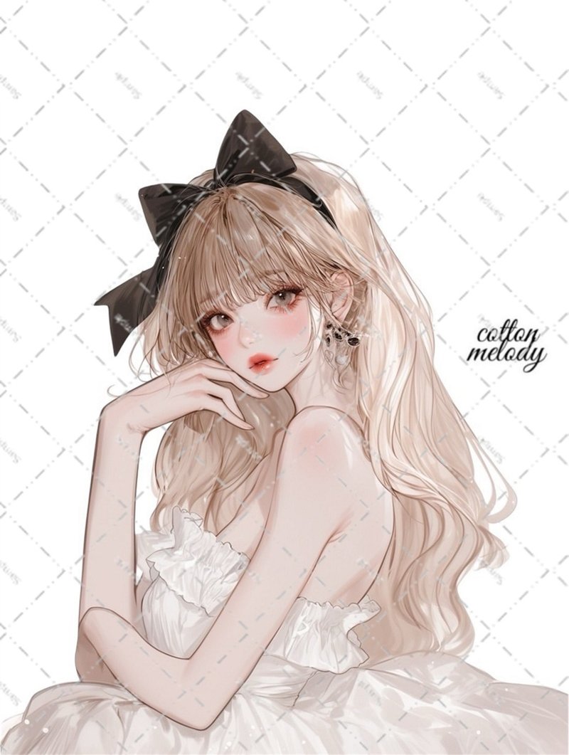 original sticker no.5766 人物ステッカー オリジナルステッカー 人物ステッカー 女の子ステッカー オリジナル人物ステッカー - 貼紙 - 紙 