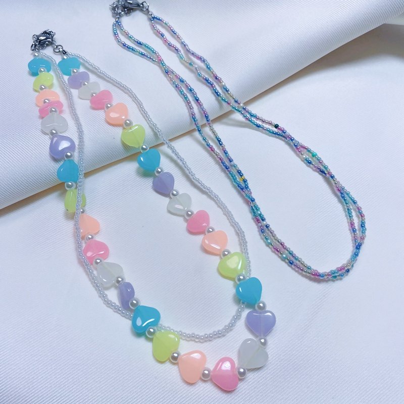 Handmade beaded necklace-03017 - สร้อยคอ - พลาสติก 